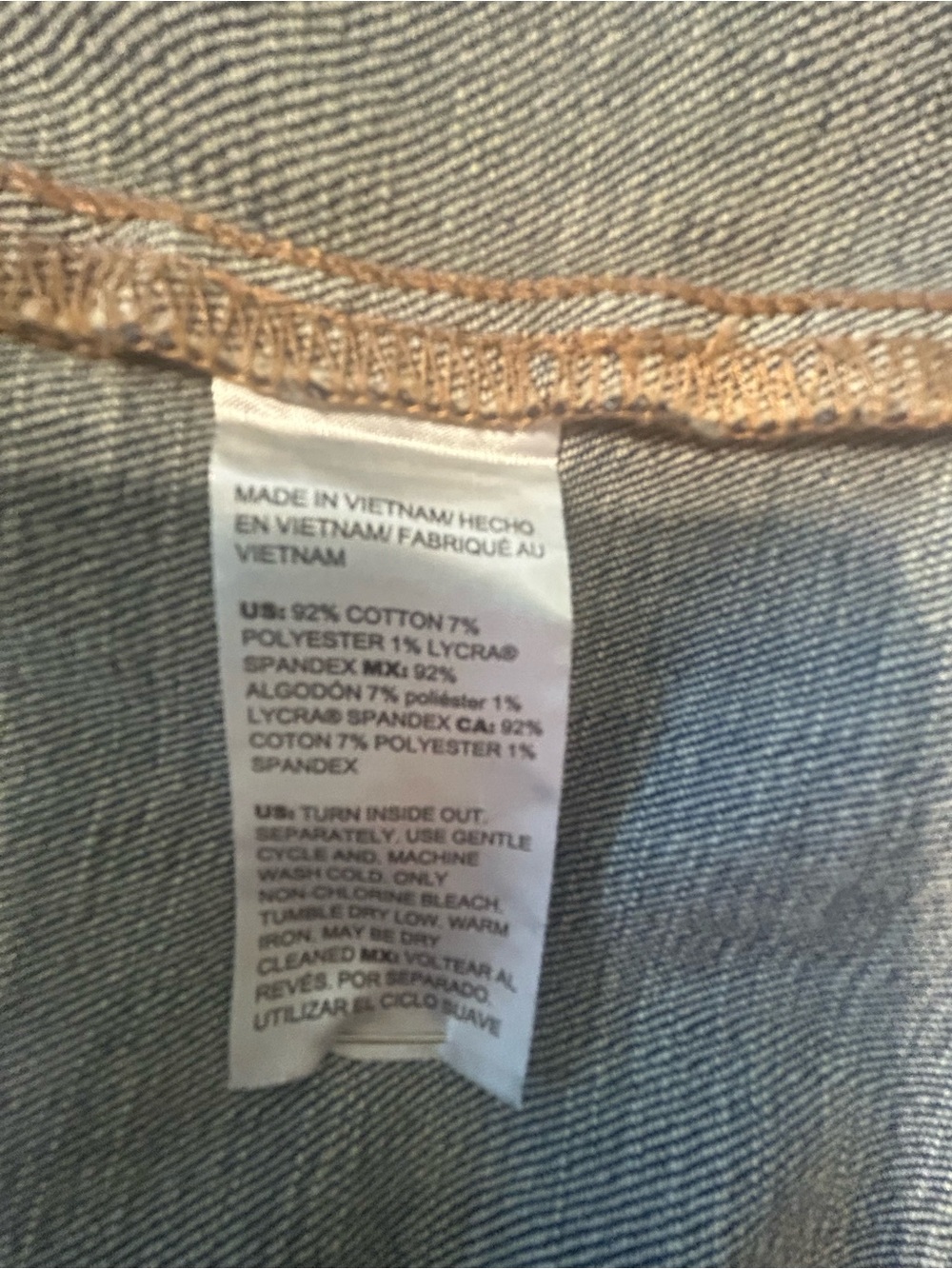 Chico's Blue Denim Jean Jacket with Puff Sleeves - Picture 6 of 12